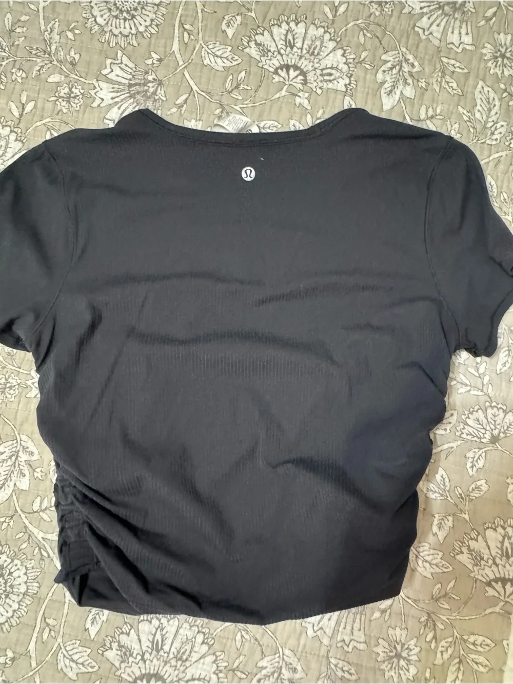 lululemon athletica Black Ribbed Short-Sleeve Tee